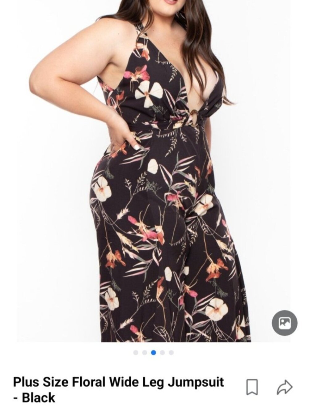 Plus size Giti online Floral  Wide Leg Pants